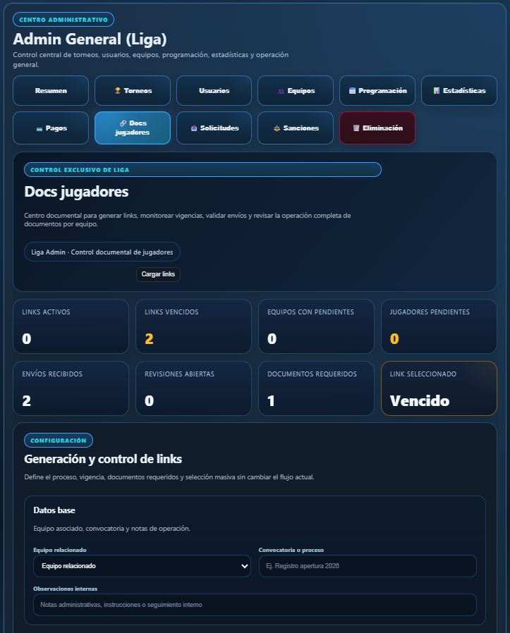 Control documental de jugadores
